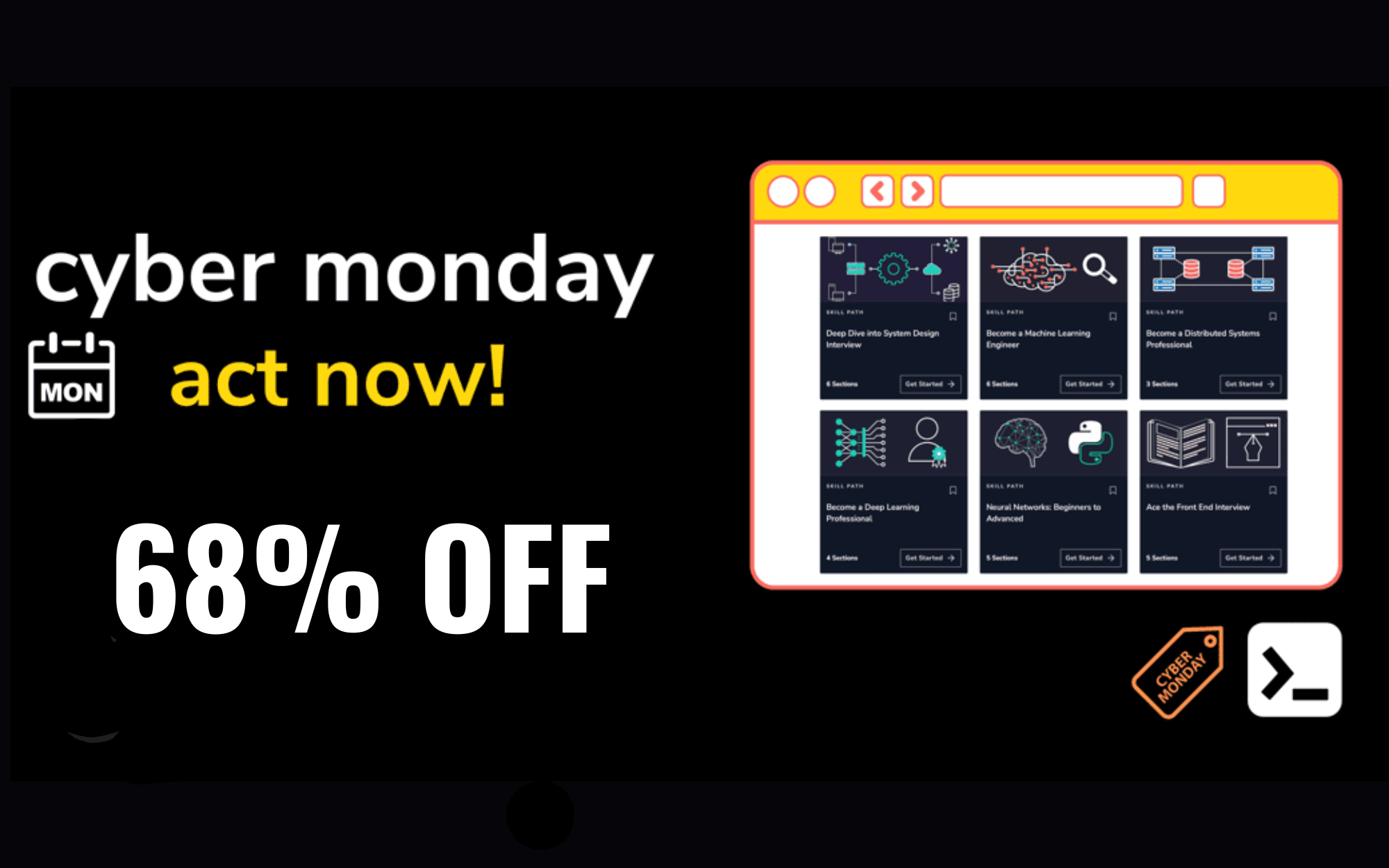 Cyber Monday: Educative.io Unlimited learning is 68% off